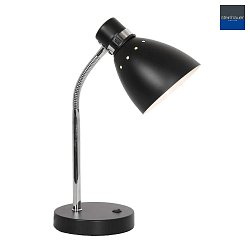 Lampe de table SPRING inclinable E27 IP20, noir  