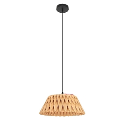 pendant luminaire MAZE 1 flame E27 IP20, wood dimmable