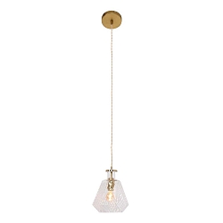 pendant luminaire GRAZIOGLASS ?18cm E27 IP20, brass