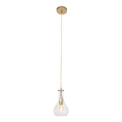pendant luminaire GRAZIOGLASS ?14cm E27 IP20, brass