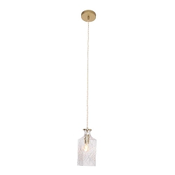 pendant luminaire GRAZIOGLASS ?10cm E27 IP20, brass