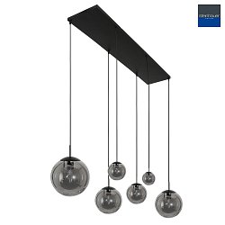 pendant luminaire BOLLIQUE 6 flames E27 IP20, black dimmable
