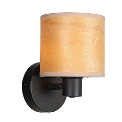 wall luminaire BAMBUS E14 IP20, wood, black dimmable