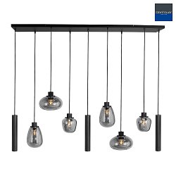 Luci a sospesione REFLEXION 9-Lampadine GU10 + E27 IP20, nero dimmerabile