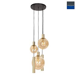 Luci a sospesione BOLLIQUE 5-Lampadine GU10 + E27 IP20, ottone dimmerabile