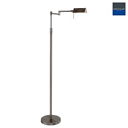 Lampadaire KARL avec bras articul, rglable, avec variateur tactile IP20, acier bross gradable