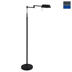 Lampadaire KARL avec bras articul, rglable, avec variateur tactile IP20, noir mat gradable