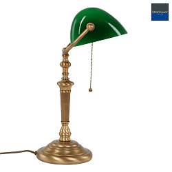Steinhauer Table lamp ANCILLA, 1 flame, glass green, bronze