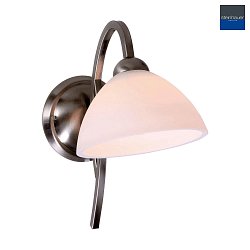 Lampada da parete CAPRI Gi, breve, con interruttore, con spina E27 IP20, Acciaio spazzolato 