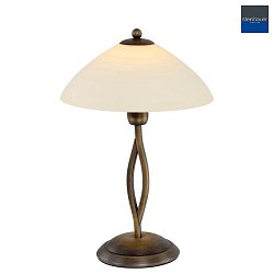 Lampada da tavolo CAPRI 1-Lampadina E27 IP20, bronzo, Crema dimmerabile