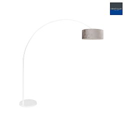 floor lamp SPARKLED LIGHT cylindrical, with switch, with shade, with plug, adjustable E27 IP20, white matt 