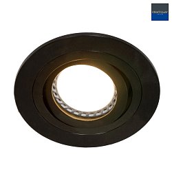 recessed luminaire PLITE SPOT round, swivelling GU10 IP20, black matt dimmable