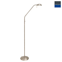 Lampadaire BIRON avec bras flexible, avec variateur tactile IP20, acier bross gradable