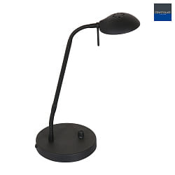 table lamp BIRON with switch, with flex arm IP20, black matt dimmable