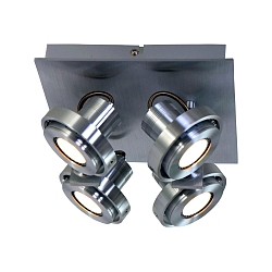 Steinhauer Ceiling spot QUATRO LED, 4 flames, LxBxH: 24x24x15, silver