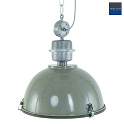 Pendelleuchte BIKKEL,  42cm, E27 max. 60W, Abdeckung satiniert / Metall-schirm, grn