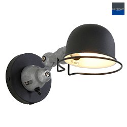 Mexlite Wall luminaire DAVIN, 1 flame, reflector, black