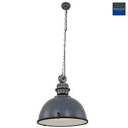 pendant luminaire BIKKEL -  52CM 1 flame, large E27 IP20, concrete grey dimmable