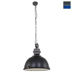 Luci a sospesione BIKKEL -  52CM 1-Lampadina, grande E27 IP20, Nero opaco dimmerabile