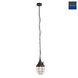 Pendelleuchte EBBE, E27 max. 40W, Glas leicht satiniert, rostbraun