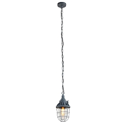 Luci a sospesione EBBE 1-Lampadina E27 IP20, grigio calcestruzzo dimmerabile