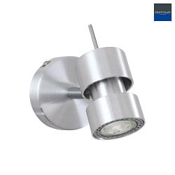 spot NATASJA 1 flame, Dim-To-Warm, adjustable GU10 IP20, steel brushed dimmable