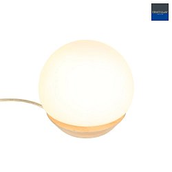 Lampada da tavolo ANCILLA rotondo, breve, con dimmer a sfioramento G9 IP20, Faggio, colore naturale dimmerabile