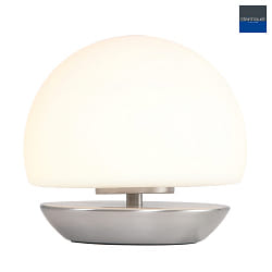 Lampada da tavolo ANCILLA rotondo, breve, con dimmer a sfioramento G9 IP20, Acciaio spazzolato dimmerabile