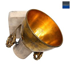 Plafoniera GEARWOOD 1-Lampadina, regolabile E27 IP20, bronzo, antico dimmerabile