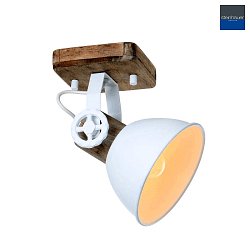 Plafoniera GEARWOOD 1-Lampadina, regolabile E27 IP20, Bianco opaco dimmerabile