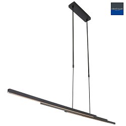 LED Pendelleuchte ZELENA, Up/Down, 80-140cm (ausziehbar), 40W 2200-4000K (CCT) 3200+800lm, mit Touch-Dimmer, schwarz matt