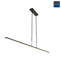 Steinhauer Pendant luminaire ZELENA LED, 3 flames, L:150cm, black