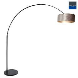 floor lamp SPARKLED LIGHT cylindrical, with switch, with shade, with plug, adjustable E27 IP20, black matt 