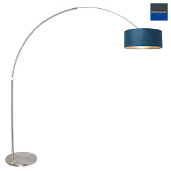 floor lamp SPARKLED LIGHT cylindrical, with switch, with shade, with plug, adjustable E27 IP20, steel brushed 