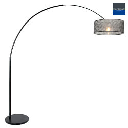 floor lamp SPARKLED LIGHT cylindrical, with switch, with shade, with plug, adjustable E27 IP20, black matt dimmable