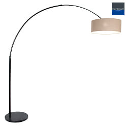 floor lamp SPARKLED LIGHT cylindrical, with switch, with shade, with plug, adjustable E27 IP20, black matt dimmable