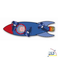 Ceiling luminaire Rocket, 3-flames