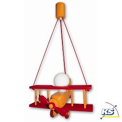 pendant luminaire FLUGZEUG XXL  E27, orange, red dimmable