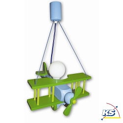 pendant luminaire FLUGZEUG XXL  E27, green, blue dimmable