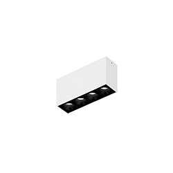 LED Deckenaufbauleuchte LINOO SURFACE 4.0, rechteckig, 4-flammig, 10W, 2700/3000K, 400lm, IP20, wei�/schwarz