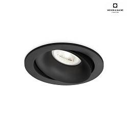 Recessed spot RONY 1.0 PAR16, IP20, GU10 max. 12W, black
