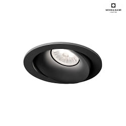 Apparecchio da incasso a soffitto RONY 1.0 1-Lampadina IP20, nero dimmerabile