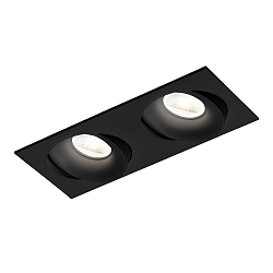 LED Einbaustrahler RON 2.0 PAR16, IP20, 2x GU10 max. 12W, Schwarz