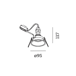 LED Einbaustrahler DEEP IP44 1.0, 350/500mA, 7/10W 2700K, CRi >90, mit Standard-Federn, Wei