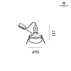 LED Einbaustrahler DEEP IP44 1.0, 350/500mA, 7/10W 3000K, CRi >90, mit Standard-Federn, Weiß