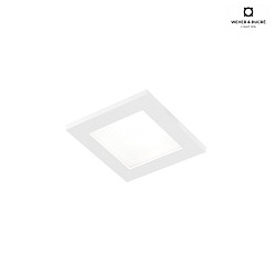 ceiling recessed luminaire LUNA IP44 1.0 SQUARE square, with leaf springs, with diffuser IP44 / IP20, mat