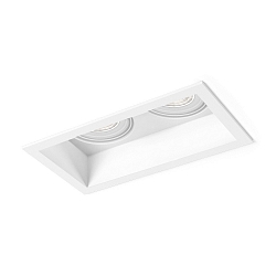 Apparecchio da incasso a soffitto PLANO 2-Lampadine, girevole, ruotabile GU10 IP20, Bianco dimmerabile