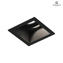 recessed spotlight PLANO 1.0 - LED 1 flame, cardanic swivelling, with wire springs IP20, mat, deep black dimmable