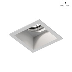 recessed spotlight PLANO 1.0 - LED 1 flame, cardanic swivelling, with wire springs IP20, white aluminum dimmable