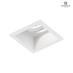 recessed spotlight PLANO 1.0 - LED 1 flame, cardanic swivelling, with wire springs IP20, mat, traffic white dimmable